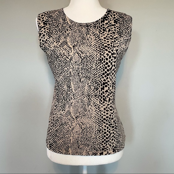 Sleeveless Snakeskin Sweater Top - Picture 1 of 4